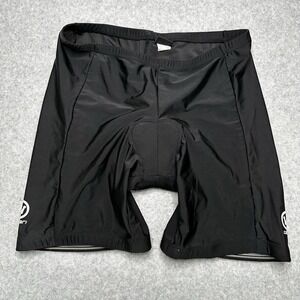 Canari Cycling Exert Shorts Mens XL Black Padded Mid Rise Elastic Waist Pull‎ On